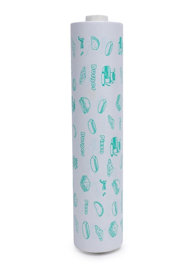 SATYAM Food Wrapping Paper Roll, 100 Metre Non-Stick Butter Paper, Re-Heatable Parchment Paper Wrapping Paper Roll with Sealing Sticker - Image 3